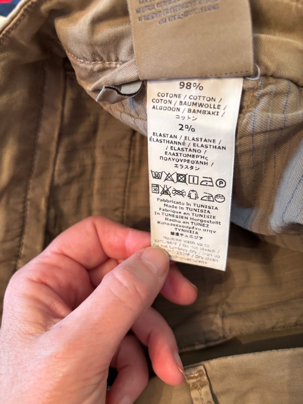 40weft "Billy" Men's Pants in Tan Italian brand size 50 x 28 equal to US 34 x 28 - Picture 11 of 16